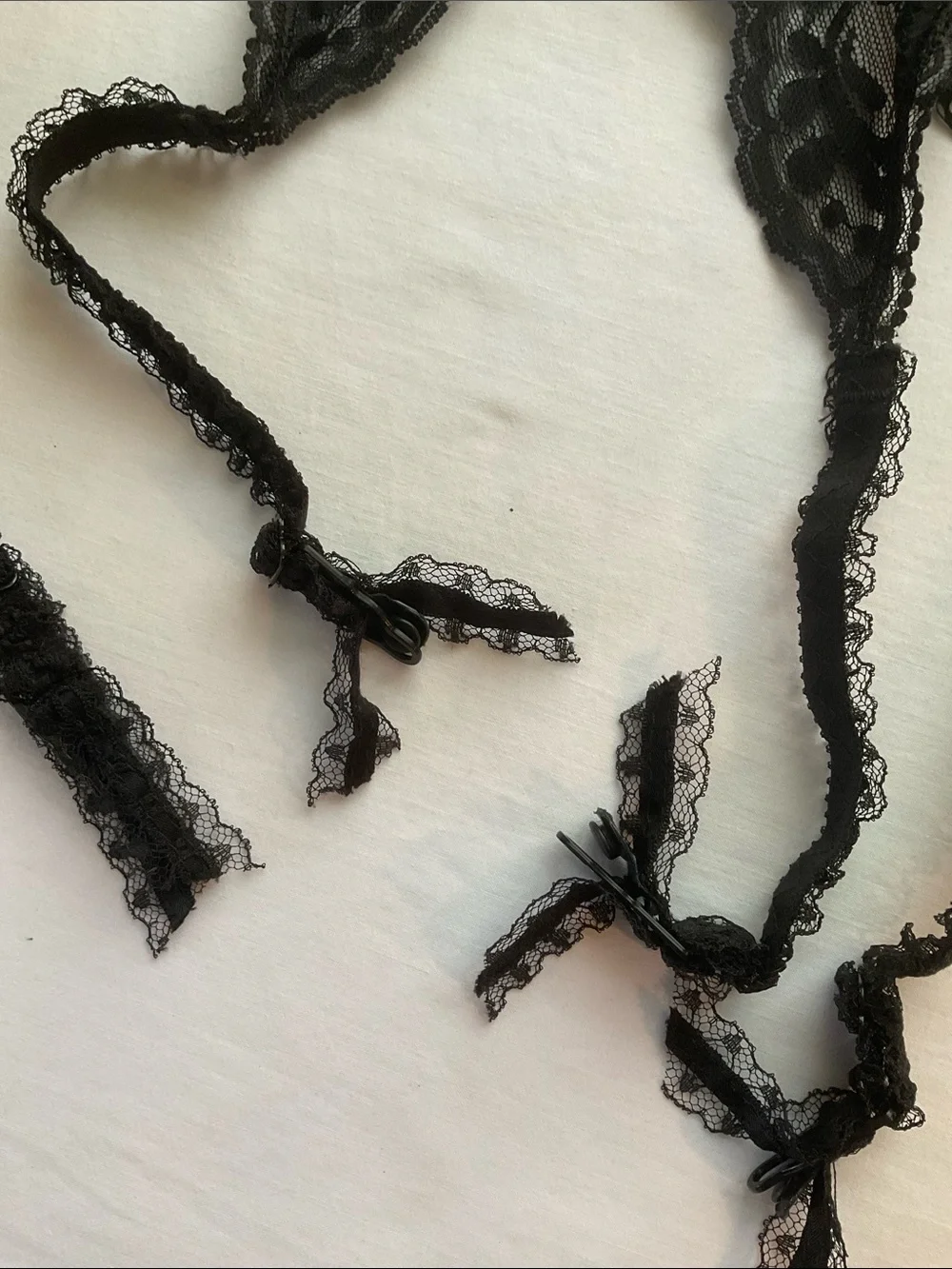 Black Lace-Edged Garter Belt